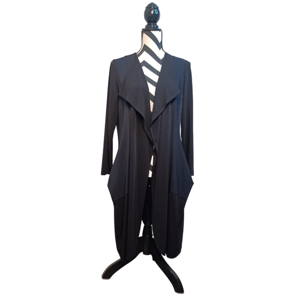 Alain Murati Artsy Lagenlook Sz S Open Front Long Jacket - Picture 1 of 13